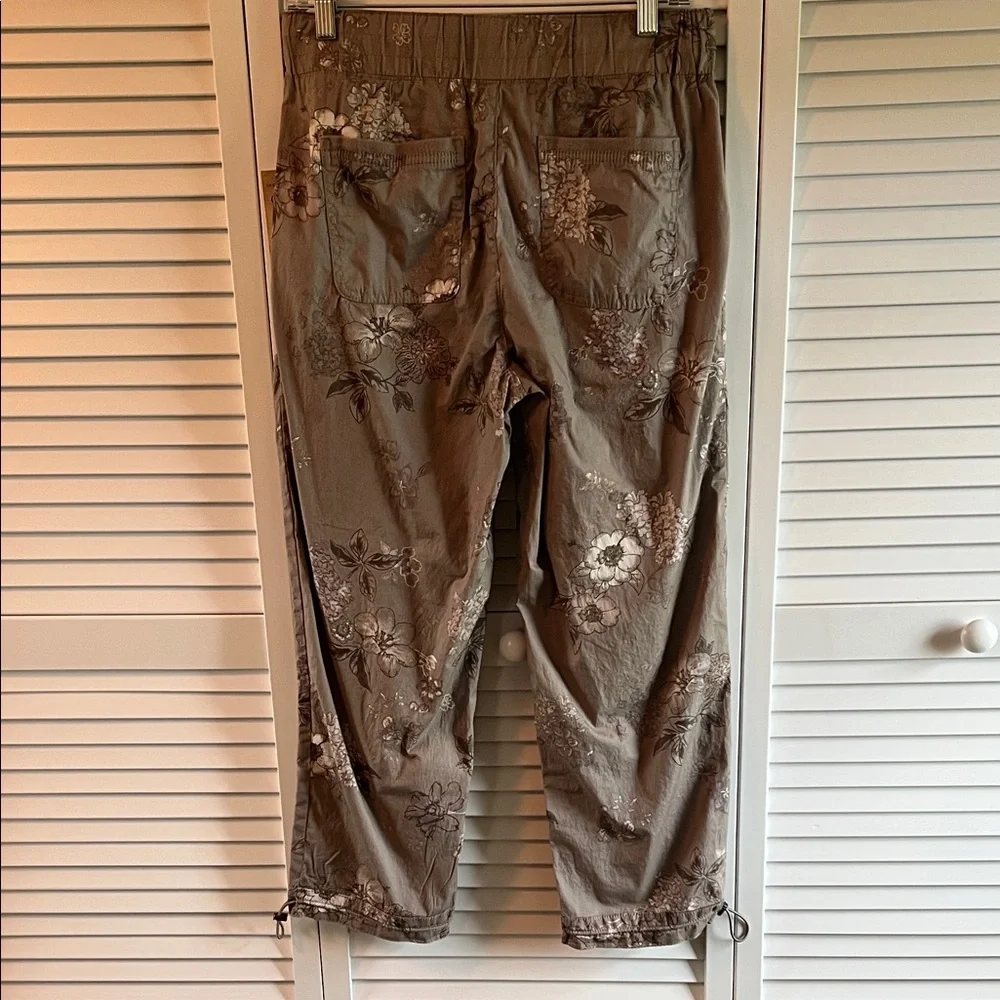 Democracy Brown Floral Cropped Pants